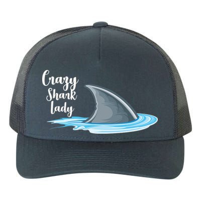 Crazy Shark Lady Yupoong Adult 5-Panel Trucker Hat