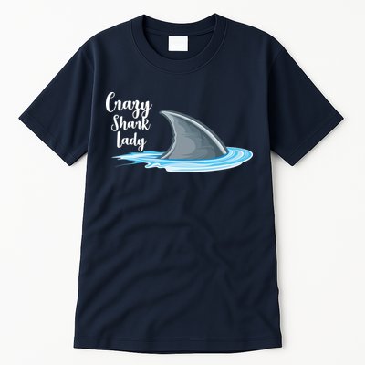 Crazy Shark Lady Tall T-Shirt