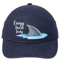 Crazy Shark Lady 7-Panel Snapback Hat