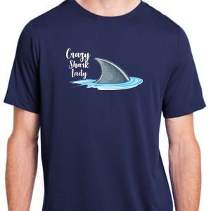 Crazy Shark Lady Adult ChromaSoft Performance T-Shirt