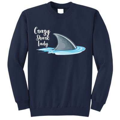 Crazy Shark Lady Tall Sweatshirt