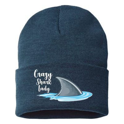 Crazy Shark Lady Sustainable Knit Beanie