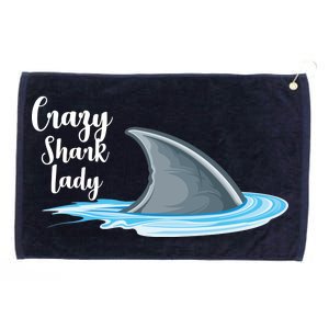 Crazy Shark Lady Grommeted Golf Towel