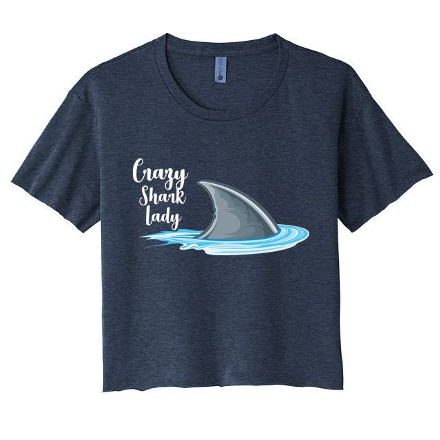 Crazy Shark Lady Crop Top