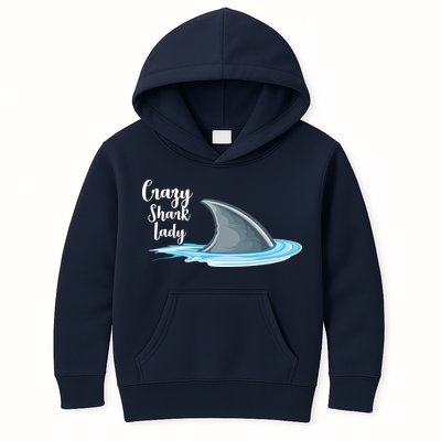 Crazy Shark Lady Kids Hoodie