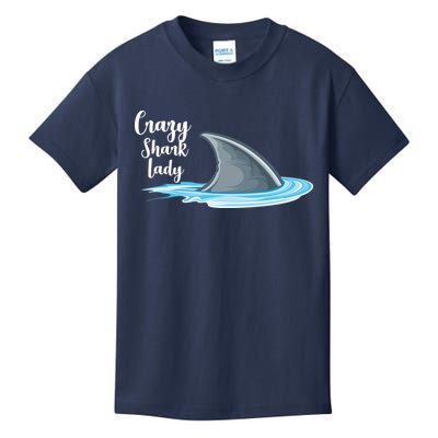 Crazy Shark Lady Kids T-Shirt