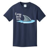 Crazy Shark Lady Kids T-Shirt