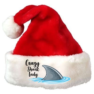 Crazy Shark Lady Premium Christmas Santa Hat