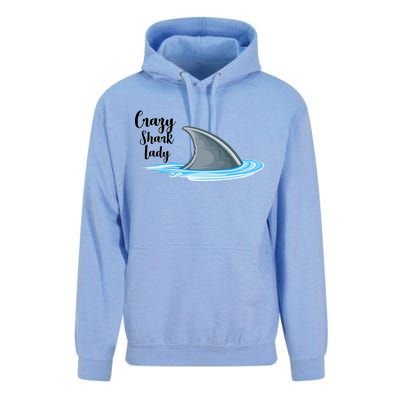 Crazy Shark Lady Unisex Surf Hoodie