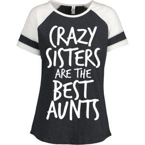 Crazy Sisters Are The Best Aunts Enza Ladies Jersey Colorblock Tee