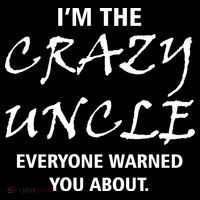 Crazy Uncle - Handle With Care Funny Button