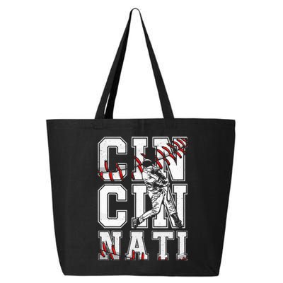 Cincinnati Retro Baseball Lover Met At Game Day 25L Jumbo Tote