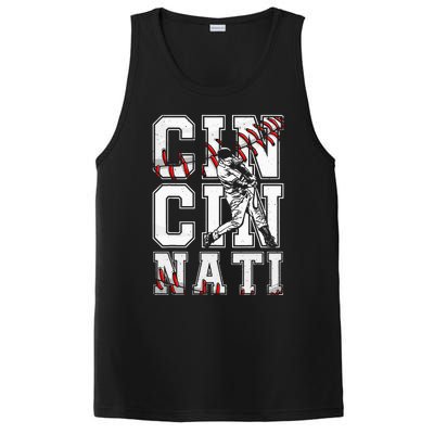 Cincinnati Retro Baseball Lover Met At Game Day PosiCharge Competitor Tank