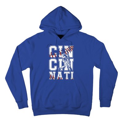 Cincinnati Retro Baseball Lover Met At Game Day Hoodie