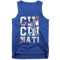 Cincinnati Retro Baseball Lover Met At Game Day Tank Top