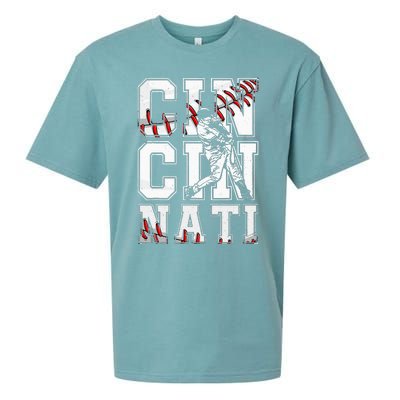 Cincinnati Retro Baseball Lover Met At Game Day Sueded Cloud Jersey T-Shirt