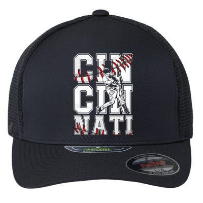 Cincinnati Retro Baseball Lover Met At Game Day Flexfit Unipanel Trucker Cap