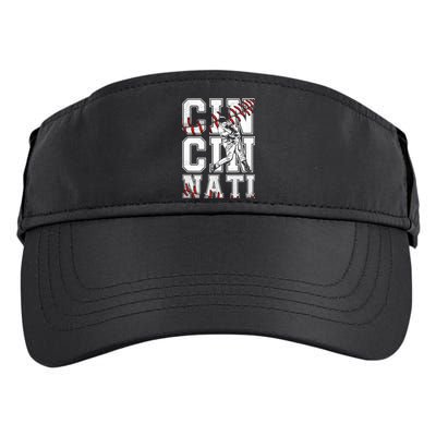 Cincinnati Retro Baseball Lover Met At Game Day Adult Drive Performance Visor