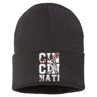 Cincinnati Retro Baseball Lover Met At Game Day Sustainable Knit Beanie