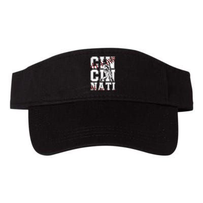 Cincinnati Retro Baseball Lover Met At Game Day Valucap Bio-Washed Visor