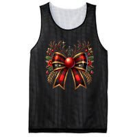 Christmas Reindeer Bow Cute Coquette Bow Xmas Gift Mesh Reversible Basketball Jersey Tank