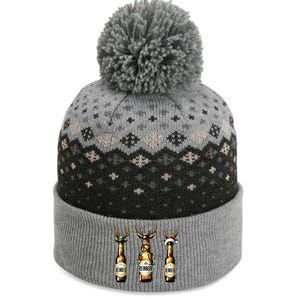 Christmas Reinbeer Beer Lover The Baniff Cuffed Pom Beanie