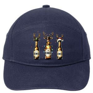 Christmas Reinbeer Beer Lover 7-Panel Snapback Hat