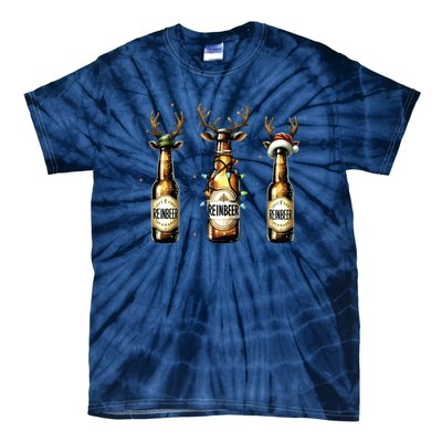 Christmas Reinbeer Beer Lover Tie-Dye T-Shirt