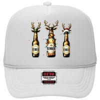 Christmas Reinbeer Beer Lover High Crown Mesh Back Trucker Hat