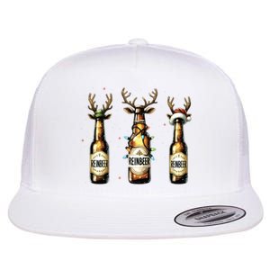 Christmas Reinbeer Beer Lover Flat Bill Trucker Hat