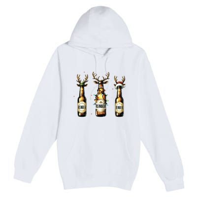 Christmas Reinbeer Beer Lover Premium Pullover Hoodie