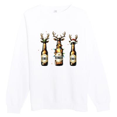 Christmas Reinbeer Beer Lover Premium Crewneck Sweatshirt