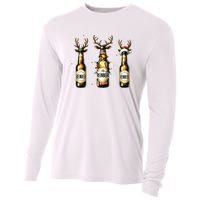 Christmas Reinbeer Beer Lover Cooling Performance Long Sleeve Crew