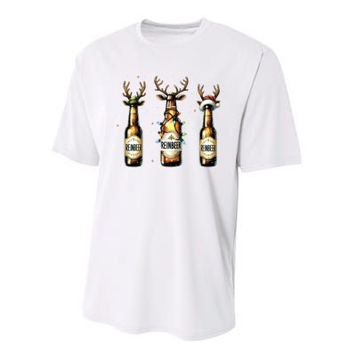 Christmas Reinbeer Beer Lover Performance Sprint T-Shirt