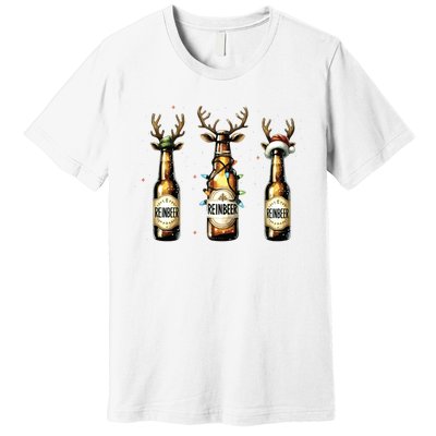 Christmas Reinbeer Beer Lover Premium T-Shirt