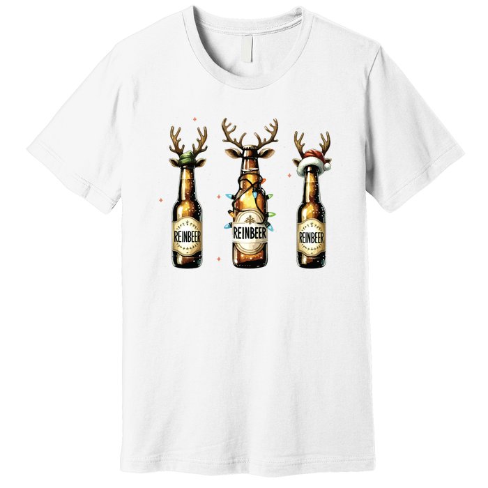 Christmas Reinbeer Beer Lover Premium T-Shirt