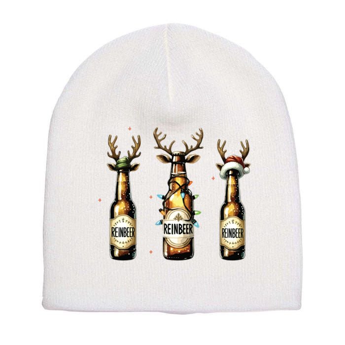 Christmas Reinbeer Beer Lover Short Acrylic Beanie