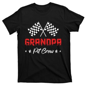 Car Racing Birthday Party Family Matching Grandpa Pit Crew T-Shirt