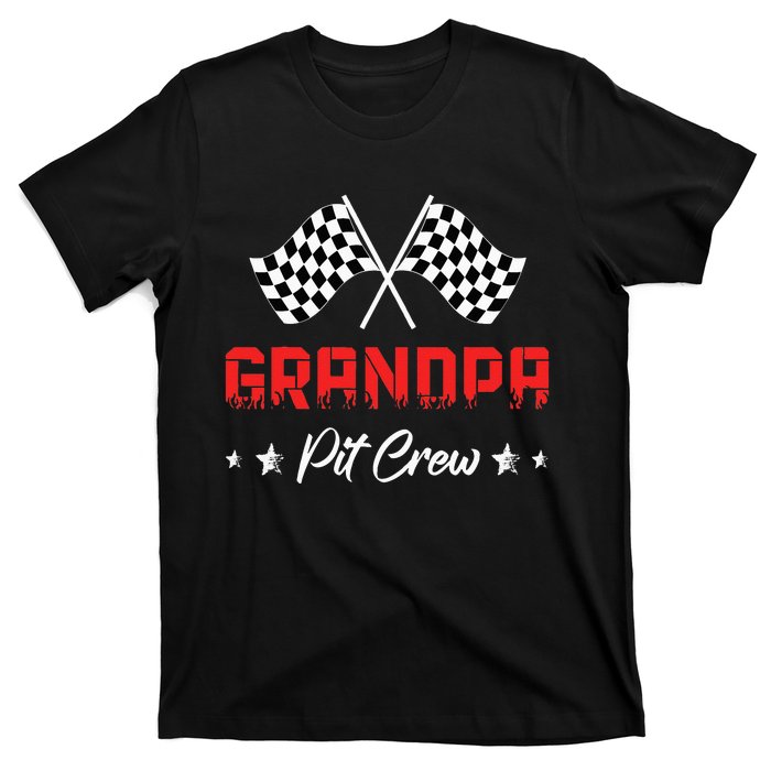 Car Racing Birthday Party Family Matching Grandpa Pit Crew T-Shirt