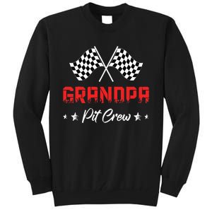 Car Racing Birthday Party Family Matching Grandpa Pit Crew Tall Sweatshirt