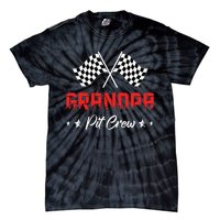 Car Racing Birthday Party Family Matching Grandpa Pit Crew Tie-Dye T-Shirt