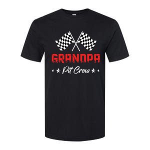 Car Racing Birthday Party Family Matching Grandpa Pit Crew Softstyle CVC T-Shirt