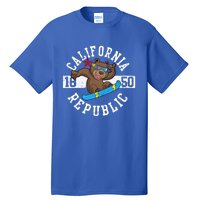 California Republic Bear Snowboarder Snowboarding Snowboard Cute Gift Tall T-Shirt