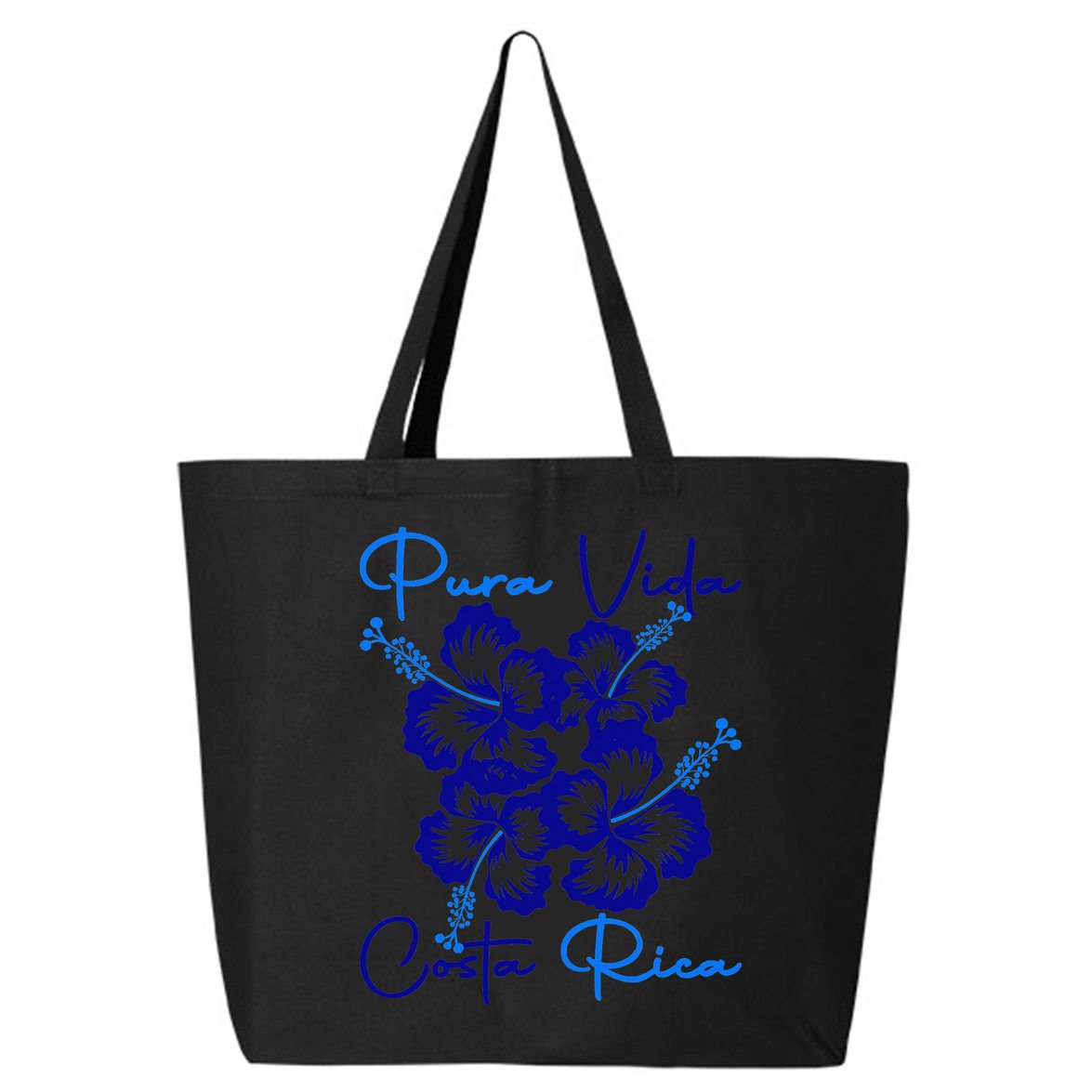 Costa Rica Beach Pura Vida Tropical Flower Family Vacation 25L Jumbo Tote