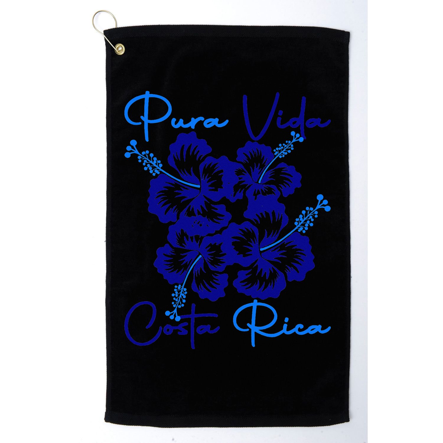 Costa Rica Beach Pura Vida Tropical Flower Family Vacation Golf Towel