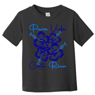 Costa Rica Beach Pura Vida Tropical Flower Family Vacation Toddler T-Shirt