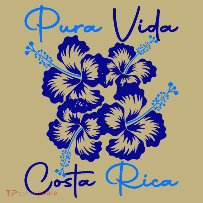 Costa Rica Beach Pura Vida Tropical Flower Family Vacation T-Shirt