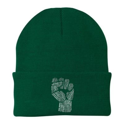 Civil Rights Black Power Fist March For Justice Knit Cap Winter Beanie