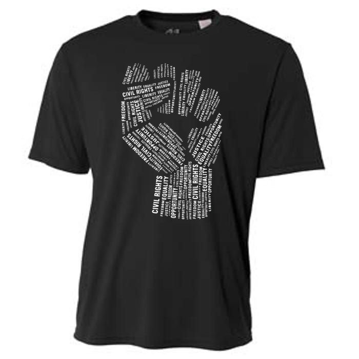 Civil Rights Black Power Fist March For Justice Cooling Performance Crew T-Shirt