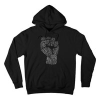 Civil Rights Black Power Fist March For Justice Hoodie